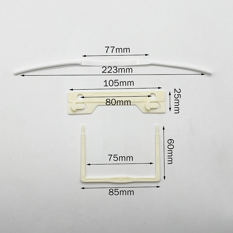 Factory supply professional white documents paper fastener 80mm desktop standard PVC plastic u clip fastener for medical file